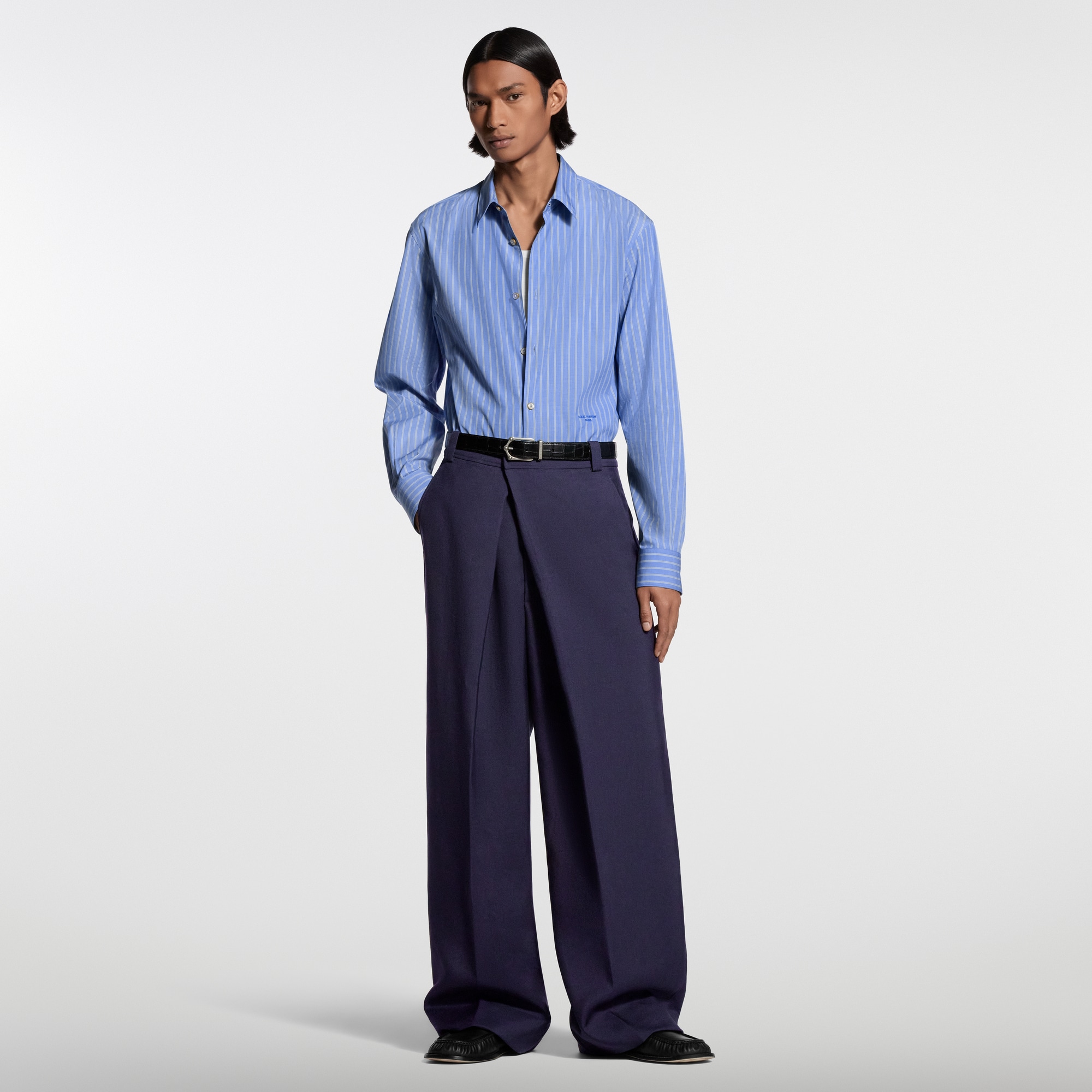 ルイヴィトン 11SS モノグラムジャカードストライプシャツ / ブラウス louis-vuitton--